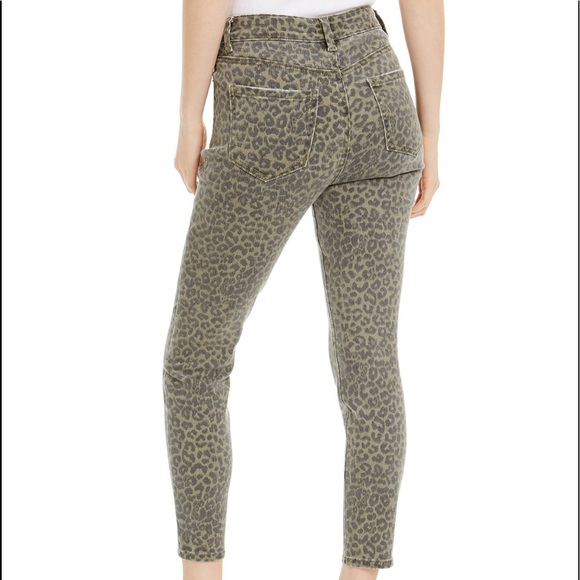 Indigo Rein Leopard Print Cropped Skinny Jeans - Picture 2 of 11